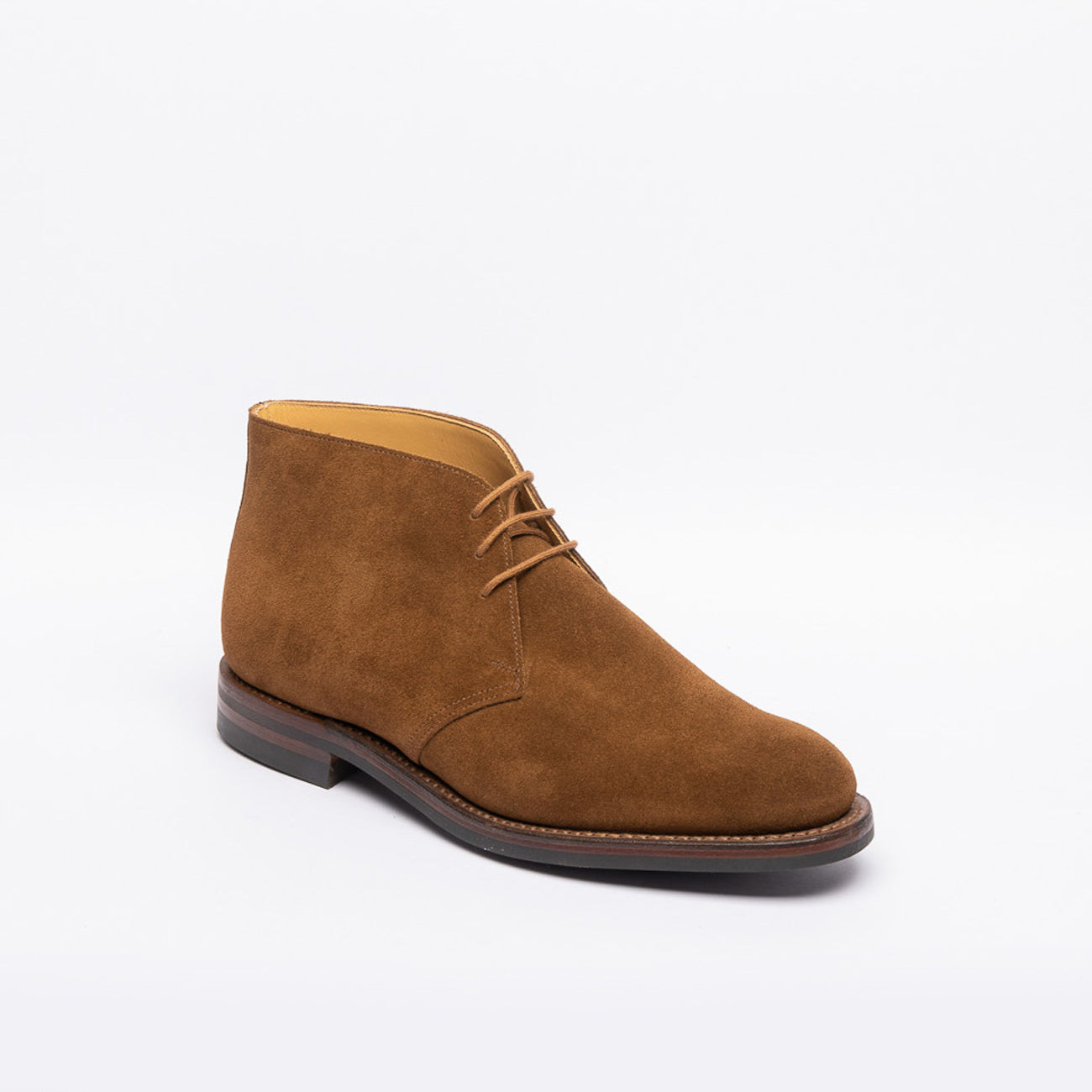 Crockett Jones Chiltern ankle boot snuff suede with dainite sole