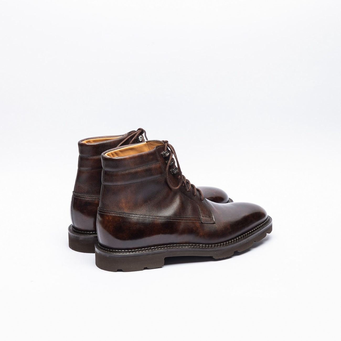 John Lobb Alder PD dark brown museum caviar calf derby boot